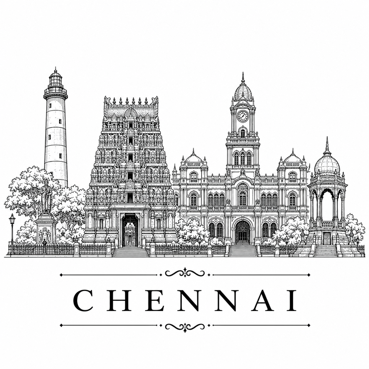 Chennai monument icon