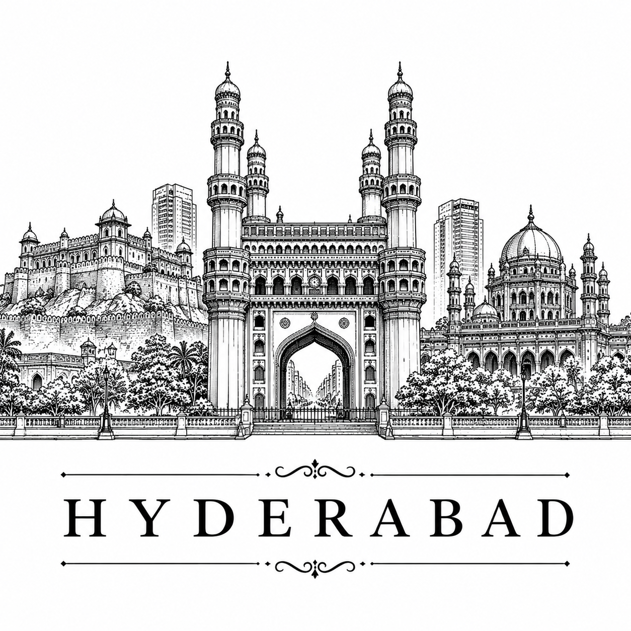 Hyderabad monument icon