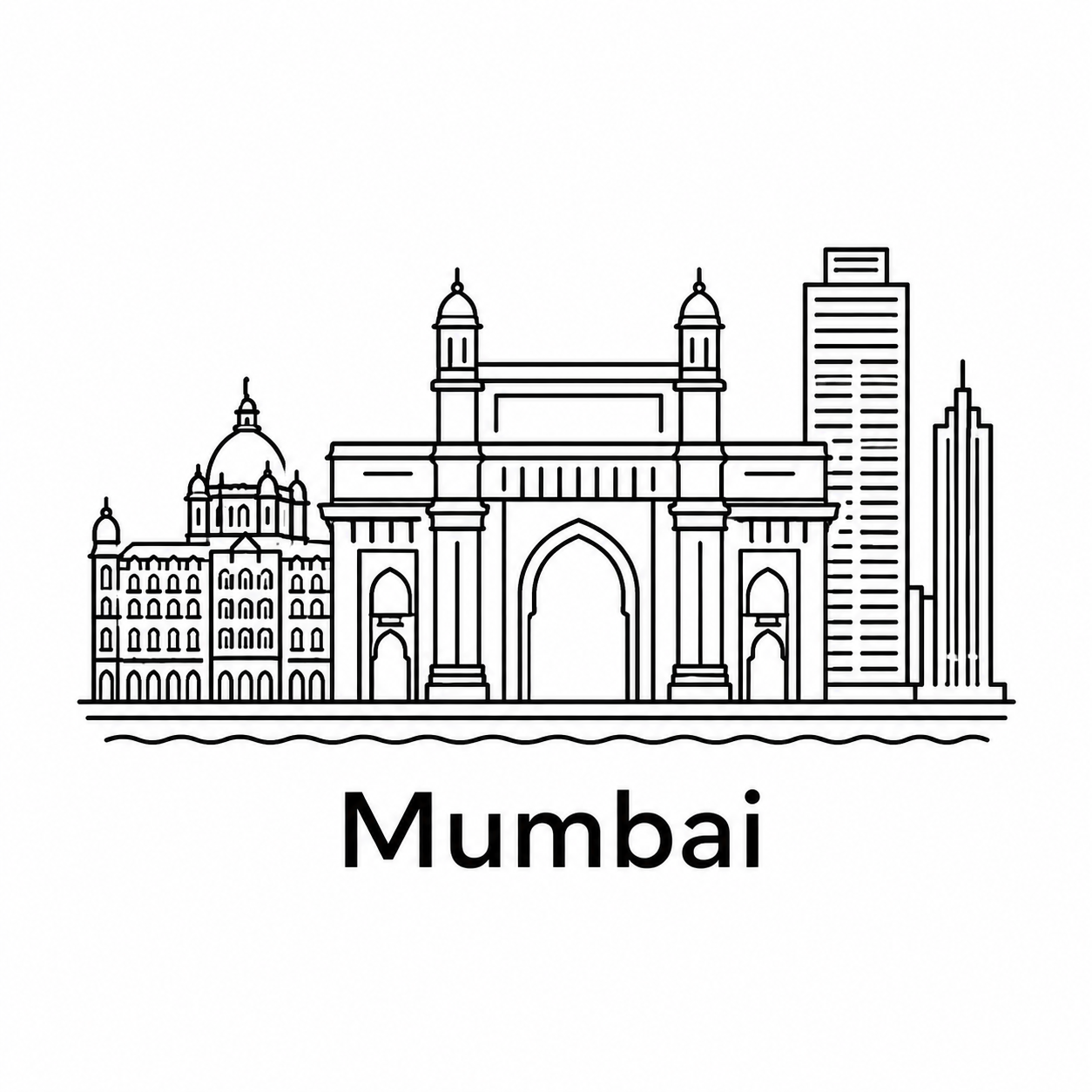 Mumbai monument icon